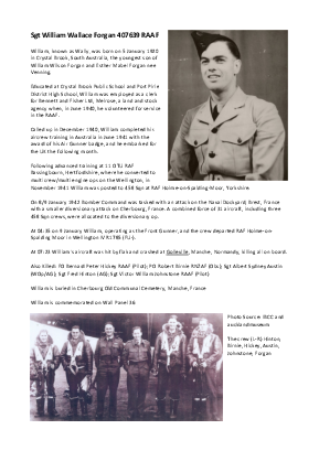 A preview of a PDF biography for Forgan, William Wallace